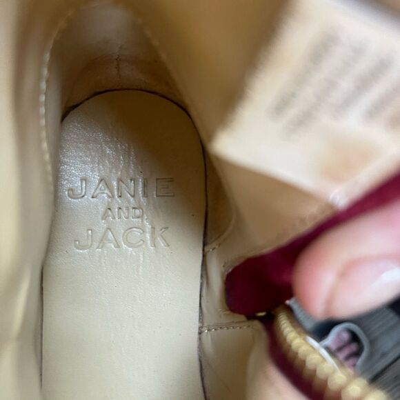 Janie & Jack Girls Maroon Suede Boots - Picture 2 of 8